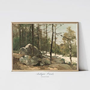 Herbst Wald Wand Kunst, Herbst Landschaft Malerei, Herbst Landschaftsbild, Herbst Dekor - PRINTABLE