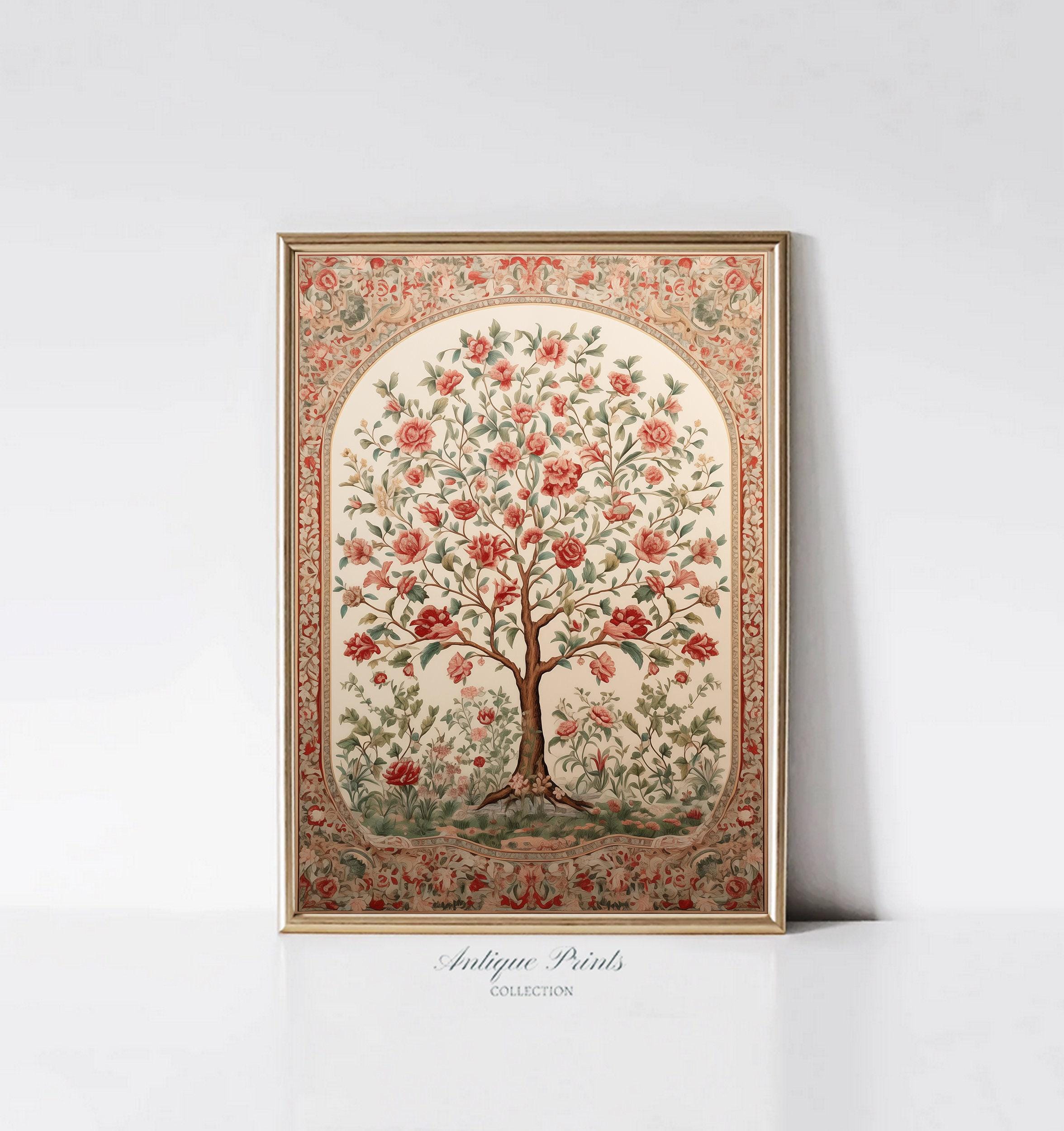 Traditional India Tapestry Wall Art, Antique Indian Textile Set of