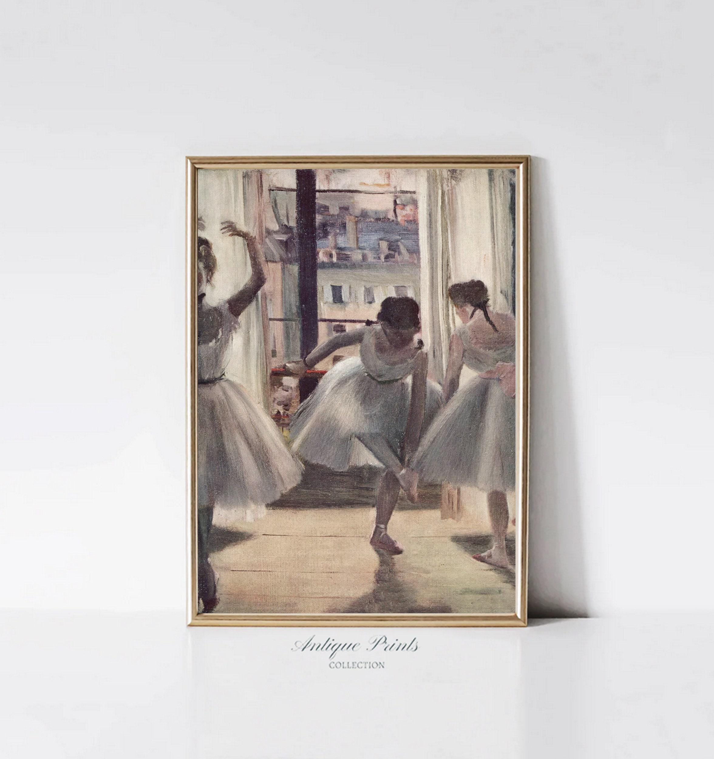 Tableau Baroque Reproduction Ballerine - Cadre Or 56x46 Cm - Décoration Murale Antique - Neuf