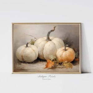 Dipinto di zucche tenui, arte murale autunnale in stile fattoria, dipinto autunnale, download immediato, arte murale del Ringraziamento, stampa di zucche - STAMPABILE