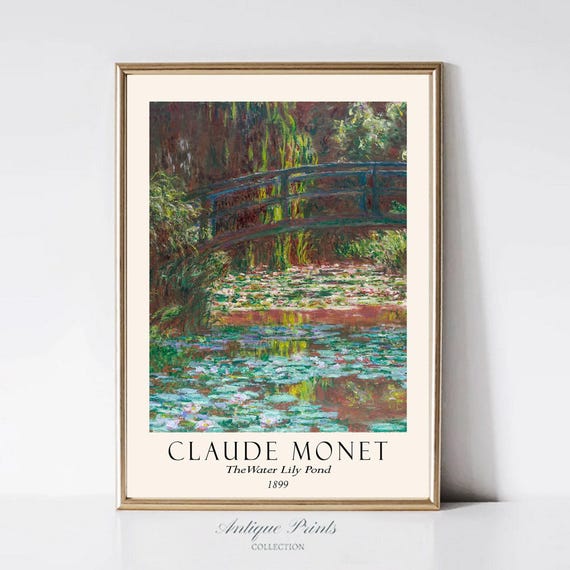 モネの絵画、春のモネの花の壁アート、ヴィンテージ印象派アート、モネ