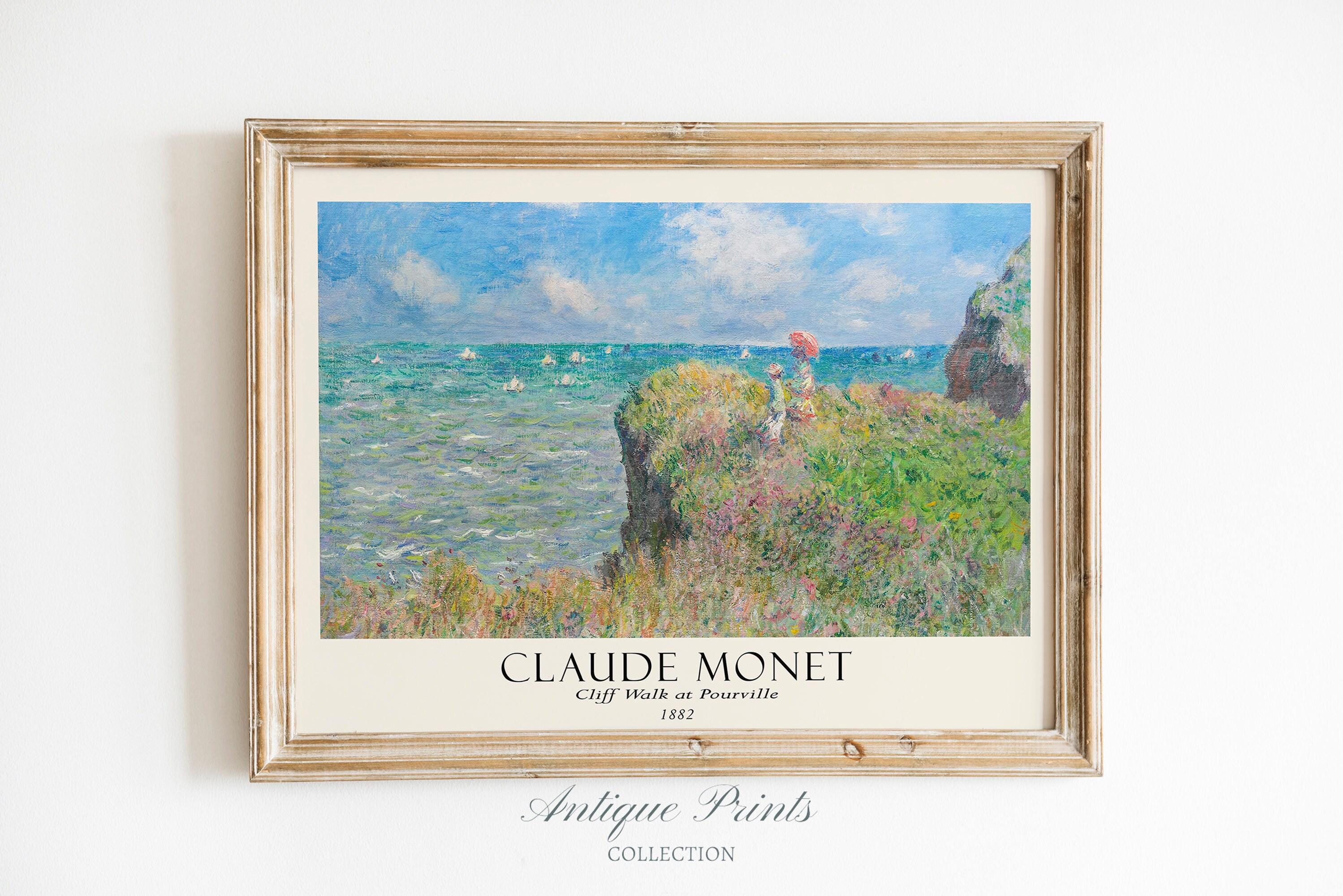 Claude Monet Horizontal Coastal Painting, Monet Digital Print