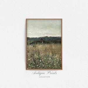Wildflower Field Set of 2 Prints, Country 2 Pieces Vintage Wall Art ...
