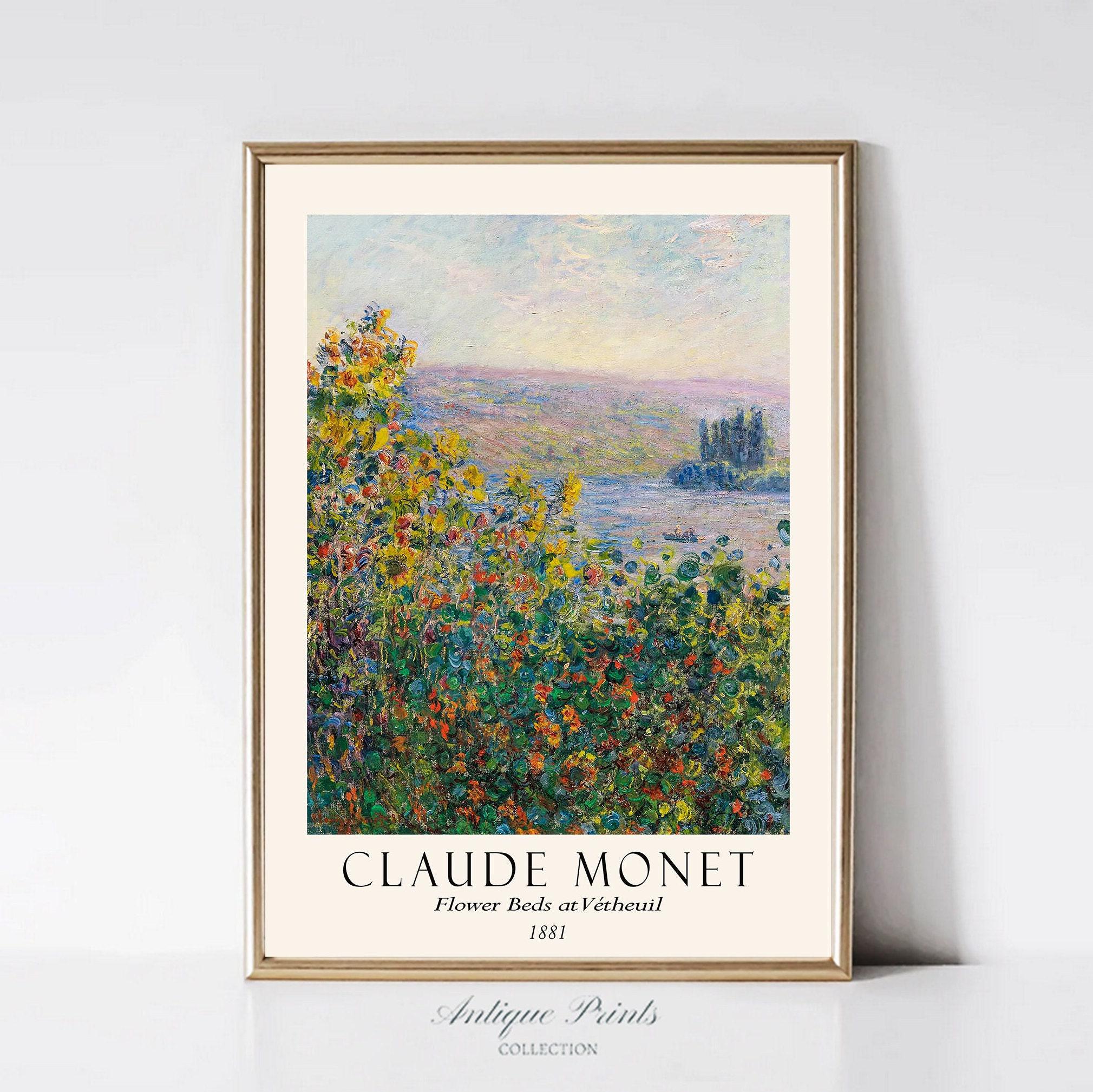 クロード モネ絵画(プリント) 箱付き モネのデジタルプリント、クロード・モネの絵画、春のモネの花柄