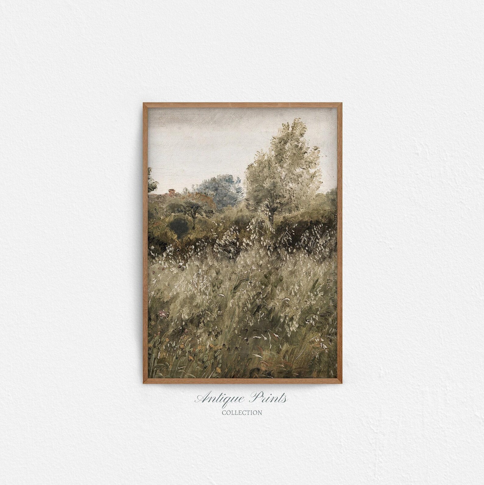Neutral Landscape 2 Pieces Vintage Wall Art, Wildflower Field Set of 2 ...