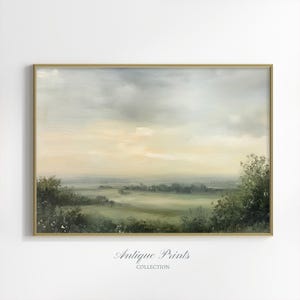 Country Landscape Oil Painting, Farmhouse Decor, PRINTABLE French Country Wall Art, Countryside Print, Rustic Home Decor