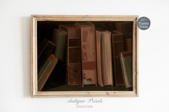 Vintage Books Printable Wall Art Antique Library DIGITAL - Etsy