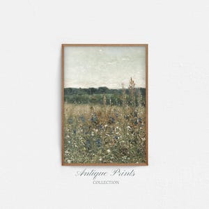 Wildflower Field Set of 2 Prints, Country 2 Pieces Vintage Wall Art ...