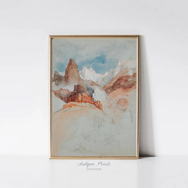 Arizona Wall Art, Vintage Grand Canyon Print, Antique Arizona Desert Painting, Farmhouse Wall Decor, National Park Painting - PRINTABLE