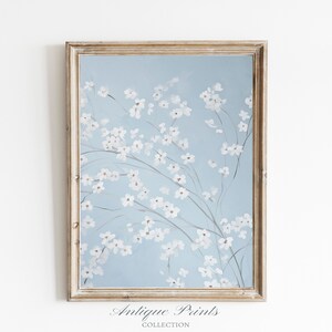 落ち着いた植物の壁アート、ヴィンテージの桜の絵画、アンティークな花柄の春のプリント、植物の農家の装飾 - 印刷可能
