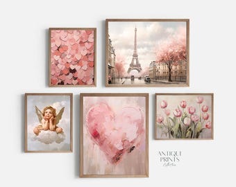 Printable Valentine's Day Gallery Wall, Romantic Art For Valentine, Valentine's Day Home Decor, Love Wall Art, Digital Instant Download