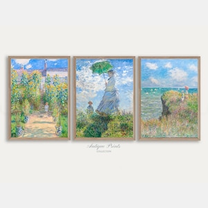 Monet Set of 3 Prints, Claude Monet Painting, Spring Monet Floral 3 Pieces Wall Art, Vintage Impressionism Summer Wall Art - PRINTABLE