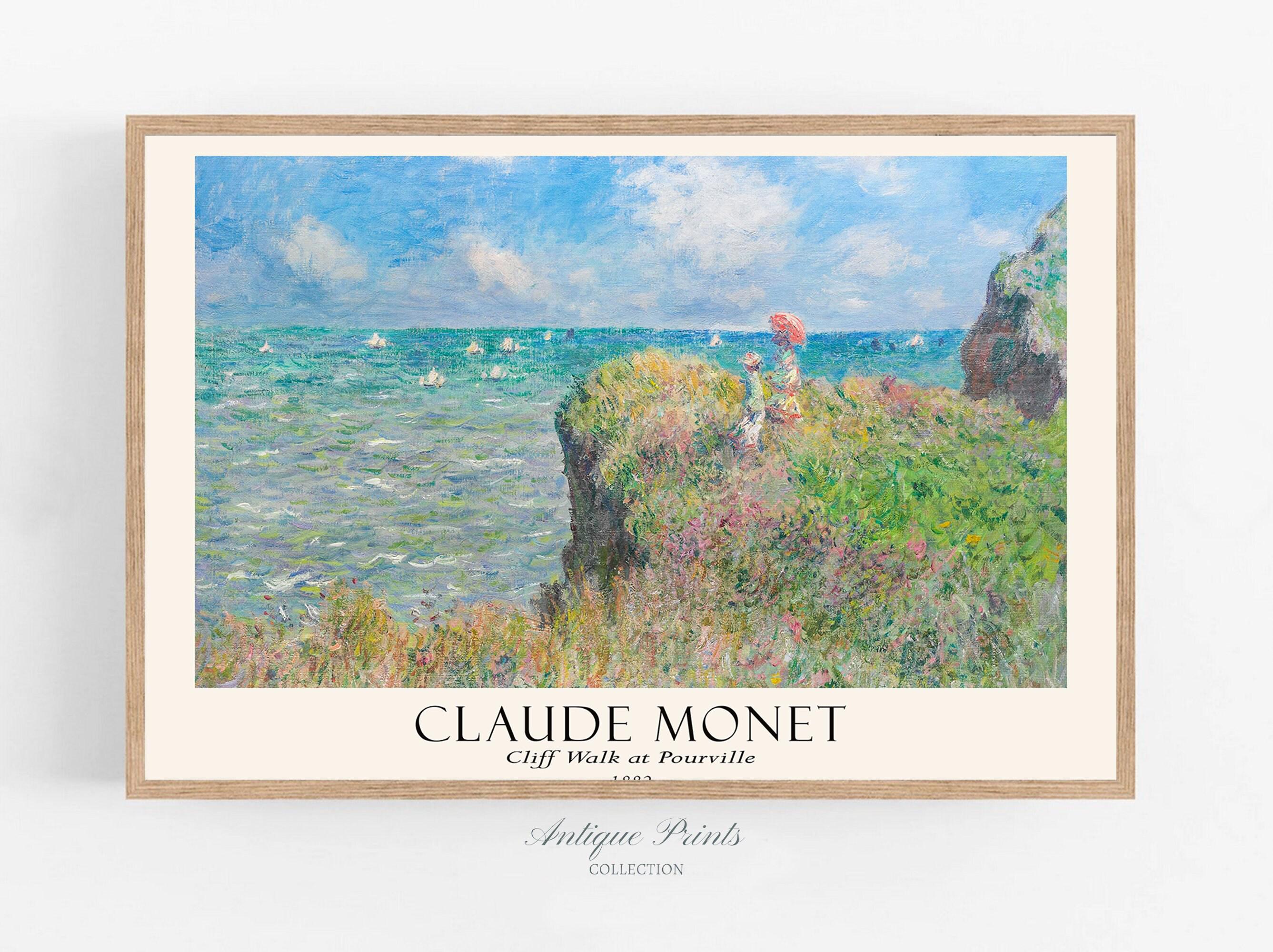 Claude Monet Horizontal Coastal Painting, Monet Digital Print