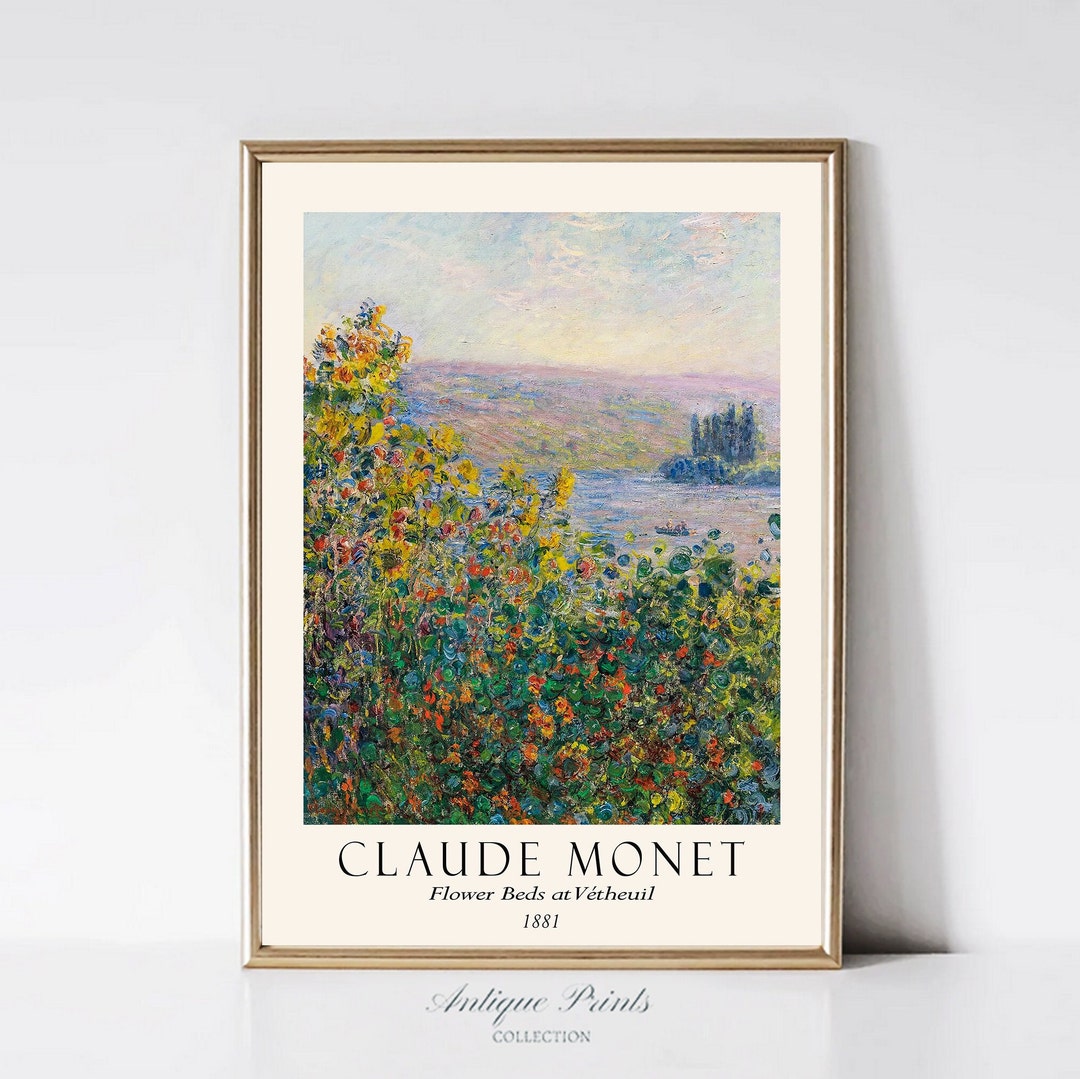 Monet Digital Print, Claude Monet Painting, Spring Monet Floral Wall ...