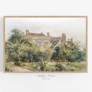 Vintage Spring Cottage Wall Art, Flowers Garden Painting, Antique Muted Cottage Print, Floral Farmhouse Wall Decor - PRINTABLE