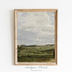 Cuadro neutro, conjunto de 2 impresiones divididas, paisaje, 2 piezas, arte de pared vintage, impresión campestre, decoración de granja - IMPRIMIBLE imagen 5