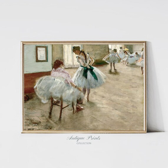 バレリーナの絵画、エドガー・ドガの作品、ヴィンテージな女の子の部屋