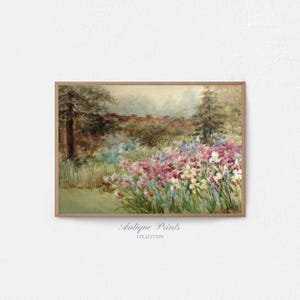 Vintage Spring Cottage Wall Art, Flowers Garden Painting, Antique Watercolor Tulip Print, Floral Farmhouse Wall Decor - PRINTABLE image 5
