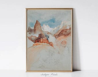 Arizona Wall Art, Vintage Grand Canyon Print, Antique Arizona Desert Painting, Farmhouse Wall Decor, National Park Painting - PRINTABLE