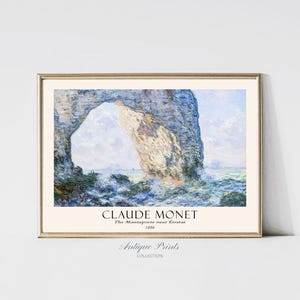 Claude Monet Coastal Painting, Monet Horizontal Digital Print, Summer Monet Wall Art, Impressionism Art, Monet Exhibition Poster - PRINTABLE