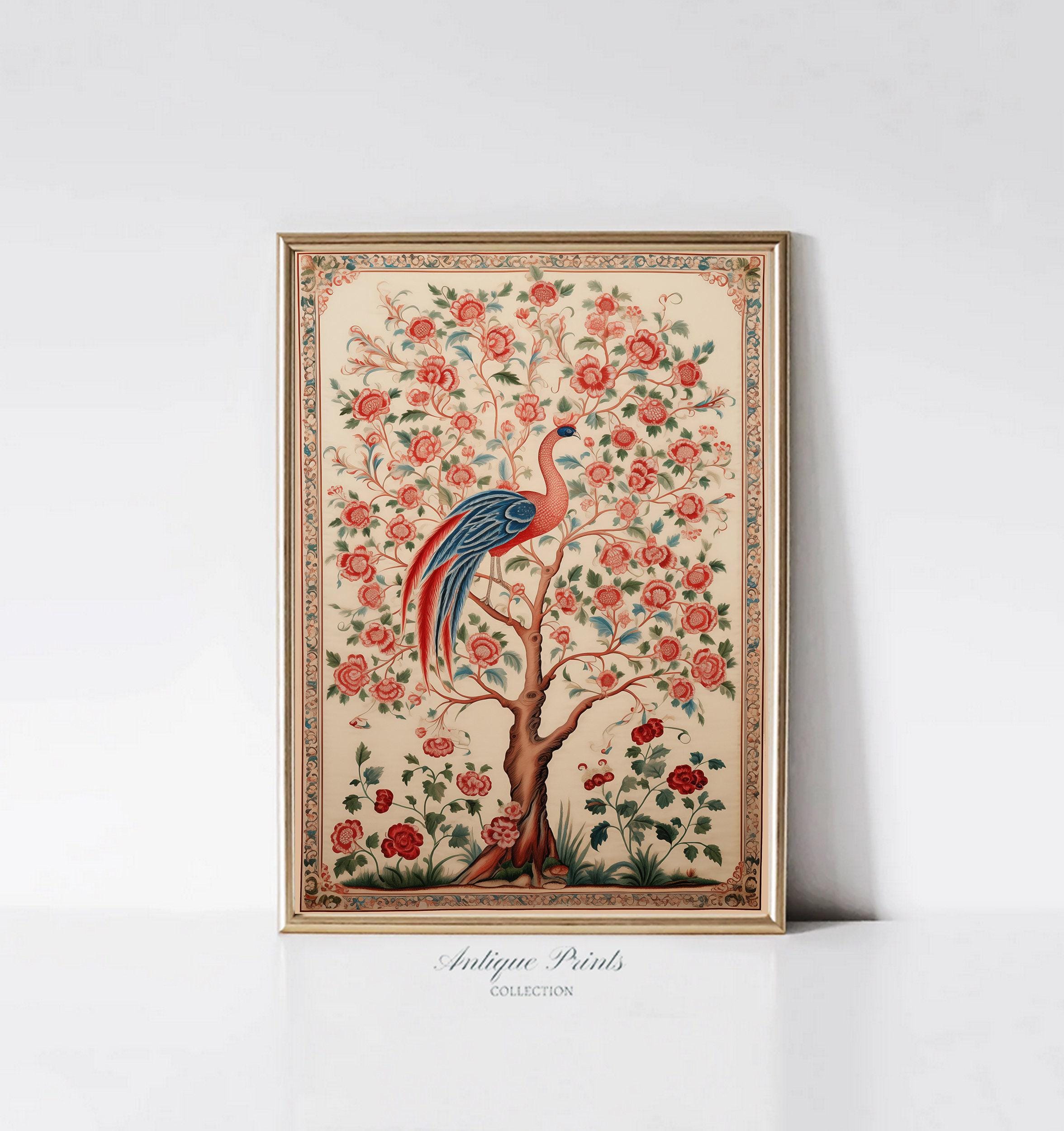タペストリー India Traditional India Tapestry Wall Art, Antique Indian Textile Set of