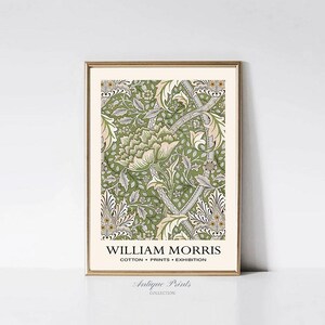 William Morris Prints Vintage, PRINTABLE Neutral William Morris Gallery Wall Set, Set of 6 Exhibition Poster, Flowers Pattern 6 Wall Art image 8