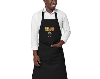 Organic Cotton Black Grilling Is The Way Apron