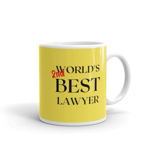 White glossy BCS World&#39;s 2nd Best Lawyer mug