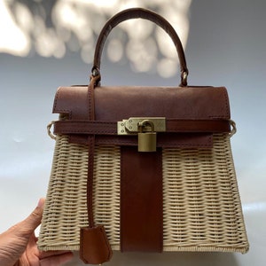 Hermes rattan bag online