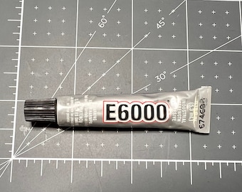 E6000 glue, small tube, strong, permanent, industrial strength adhesive for craft, art, household use
