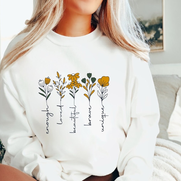 Trust Yourself Sweatshirt, Mental Health Sweatshirt, Damen Pullover, Positive Quotes Shirt, Unisex Pullover, Geschenk Für Sie,