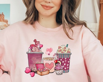 Valentine's Day Sweta Shirt, Valentine's Day Coffee Sweatshirt, Valentine's Day Sweater, Valentine's Day Shirt, Gifts for You, Couple Gifts