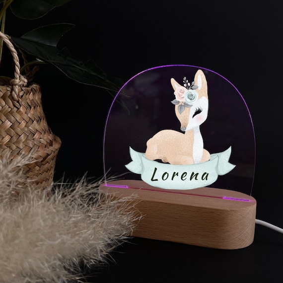 Personalized acrylic night lamp, baby gift, baby night lamp, kids night lamp, christening gift, kids birthday gift, night light