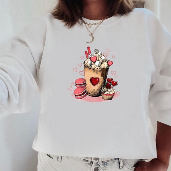 Valentine's Day Coffee Sweatshirt, Valentine's Day Sweater, Women's Valentine's Day Sweatshirt, Valentine's Day Gift, Valentine's Day Gift, Pair Shirt