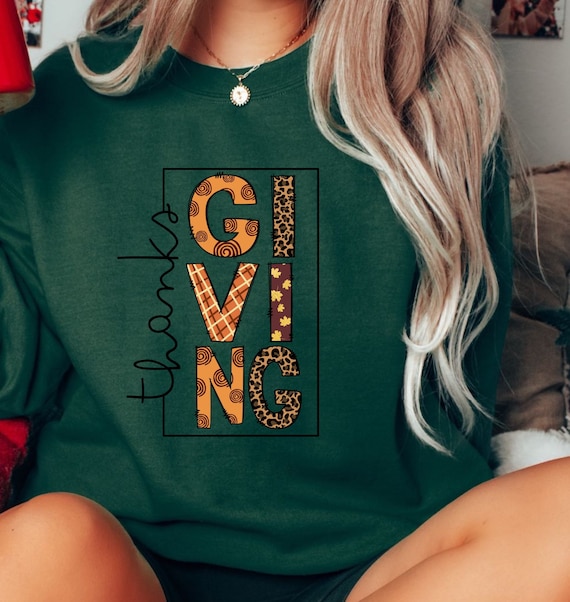 Thanksgiving Sweatshirt, Autumn Sweatshirt, Women's Fall Sweater, Autumn Fashion for Women, Autumn Cotton Shirt