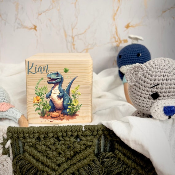 Personalized Money Box Wood Dino I Gift I Personalized Gifts I Personalized Money Box I Wooden Money Box