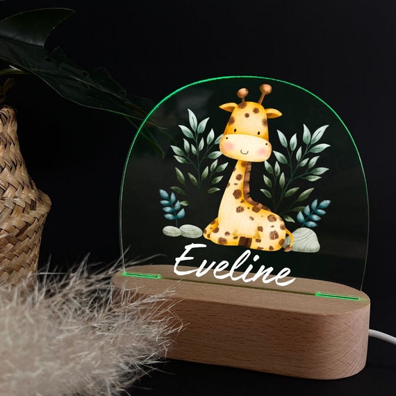 Personalize acrylic night lamp, birth gifts, baptism gift, children's room, decoration, bedside lamp, rainbow night light