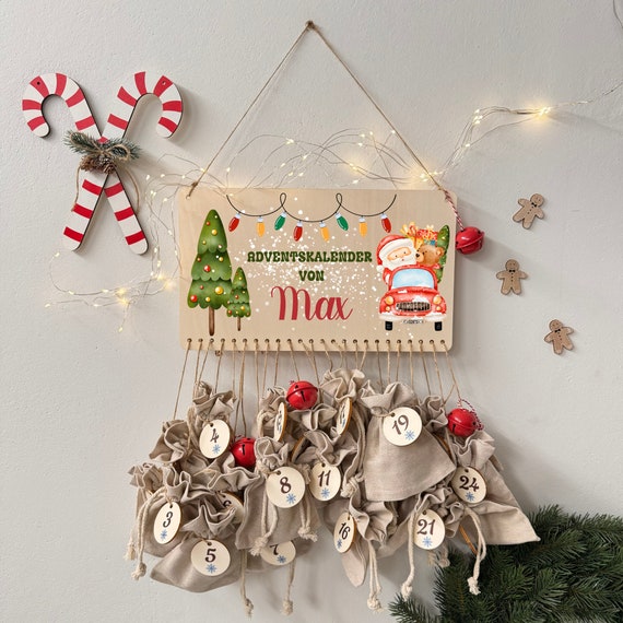 Advent calendar to fill, Advent calendar for children, Advent calendar made of wood, Advent calendar personalized, Christmas