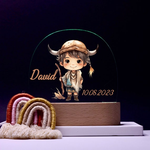 Personalized acrylic night lamp, baby gift, baby night lamp, children's night lamp, christening gift, children's birthday gift, night light