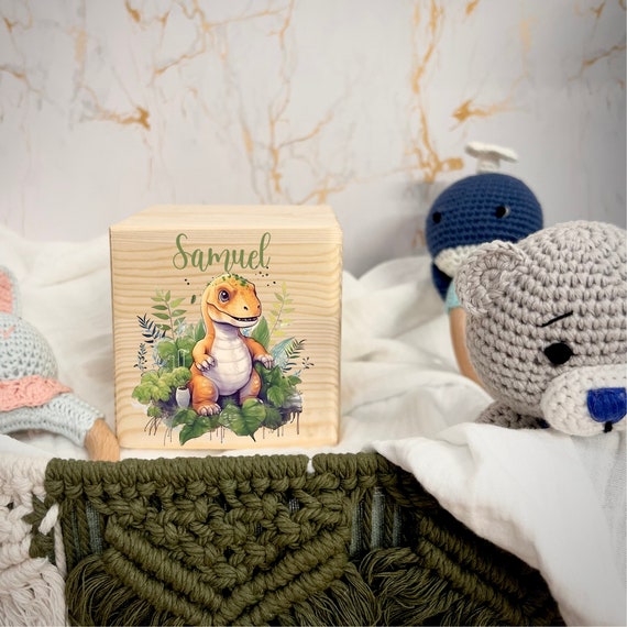 Personalized Money Box Wood Dino I Gift I Personalized Gifts I Personalized Money Box I Wooden Money Box