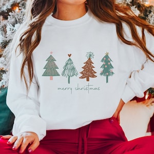 Merry Christmas Sweatshirt, Christmas Tree Shirt, Christmas Sweater, Christmas Outfit, Sweet Christmas Sweater