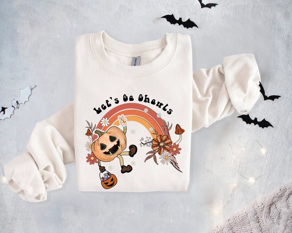 Cute Halloween Sweatshirt, Creapy Pumpkin Sweatshirt, Halloween Sweater, Unisex Sweater