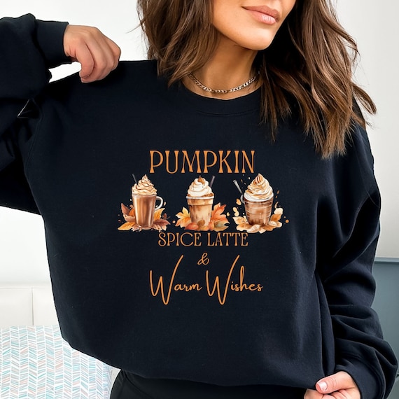 Fall Coffee Sweater, Cute Fall Sweatshirt, Fall In Love Shirt, Pumpkin Sweater, Pumpkin Spice Latte Shirt, Fall Women's Sweater