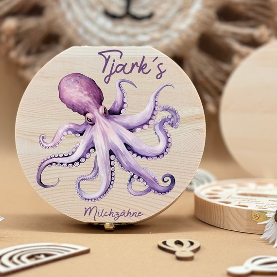 Personalized wooden tooth box, milk teeth storage, personalized gifts, christening gift, birthday gift