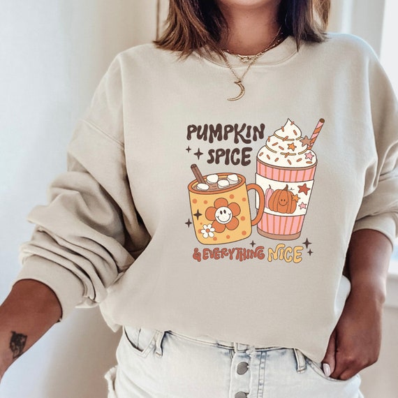 Fall Coffee Sweater, Cute Fall Sweatshirt, Fall In Love Shirt, Pumpkin Sweater, Pumpkin Spice Latte Shirt, Fall Women's Sweater