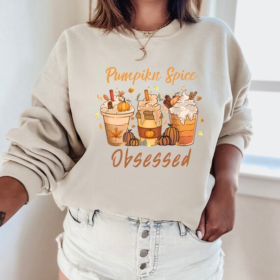 Fall Coffee Sweater, Cute Fall Sweatshirt, Fall In Love Shirt, Pumpkin Sweater, Pumpkin Spice Latte Shirt, Fall Women's Sweater