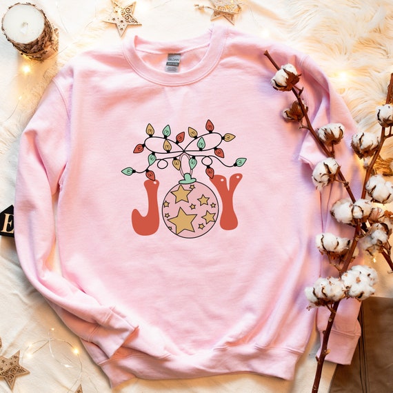 JOY Unisex Sweater, Fairy Lights, Winter Christmas Sweaters