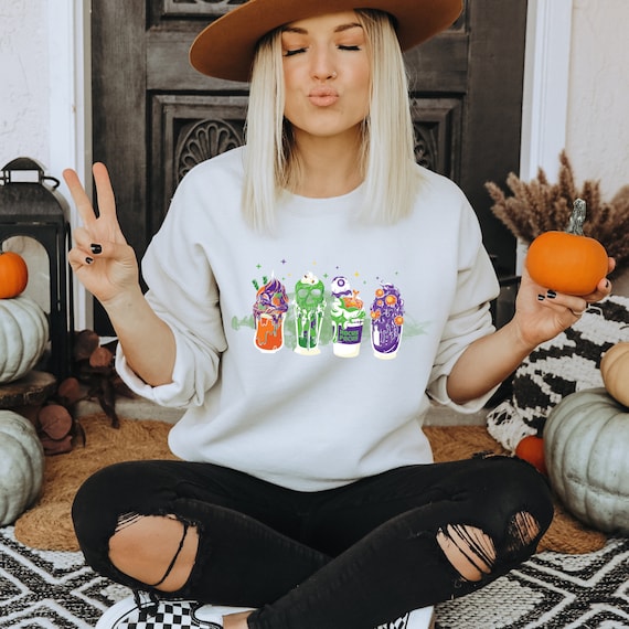 Creepy Halloween Coffee Unisex T-Shirt I Sweatshirt