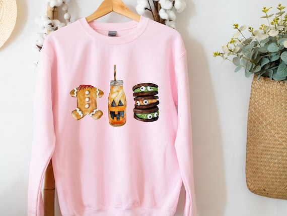 Halloween Sweater, Halloween Coffee Shirt, Halloween Gingerbread Sweater, Sweet Halloween Sweatshirt