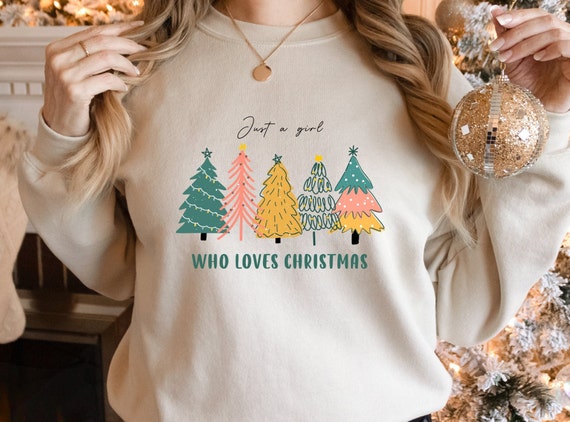 Christmas Sweater, Christmas Trees Shirt, Winter Sweater, Christmas Tree Sweater for Family, Christmas Sweater Women I Love Christmas